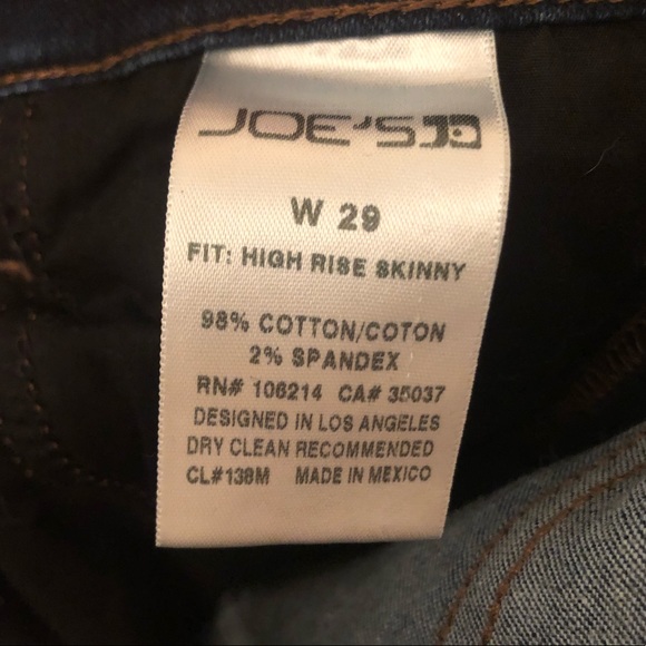 Joe’s Jeans raw hem ankle style Lorena sz 29 dark rinse - Picture 9 of 9